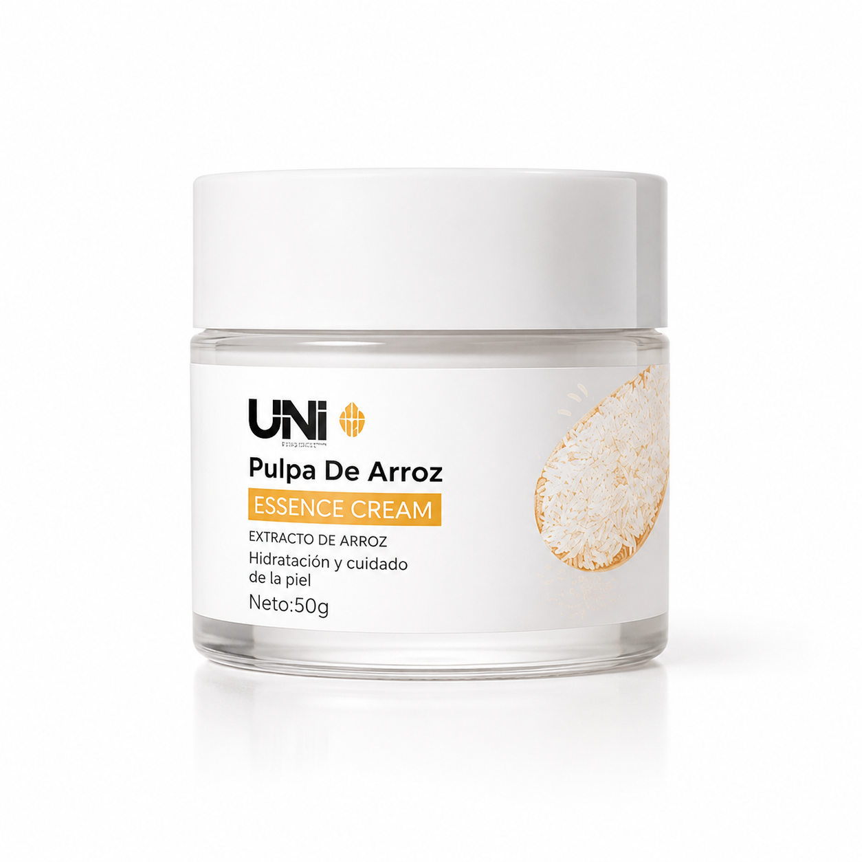 Crema Facial de Arroz Hidratante y Humectante Suavizante 50 g
