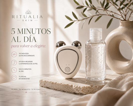 Kit Facial Ritualia | Masajeador facial de microcorriente + Gel Conductor de Regalo