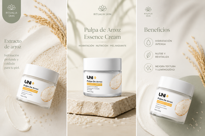 Crema Facial de Arroz Hidratante y Humectante Suavizante 50 g