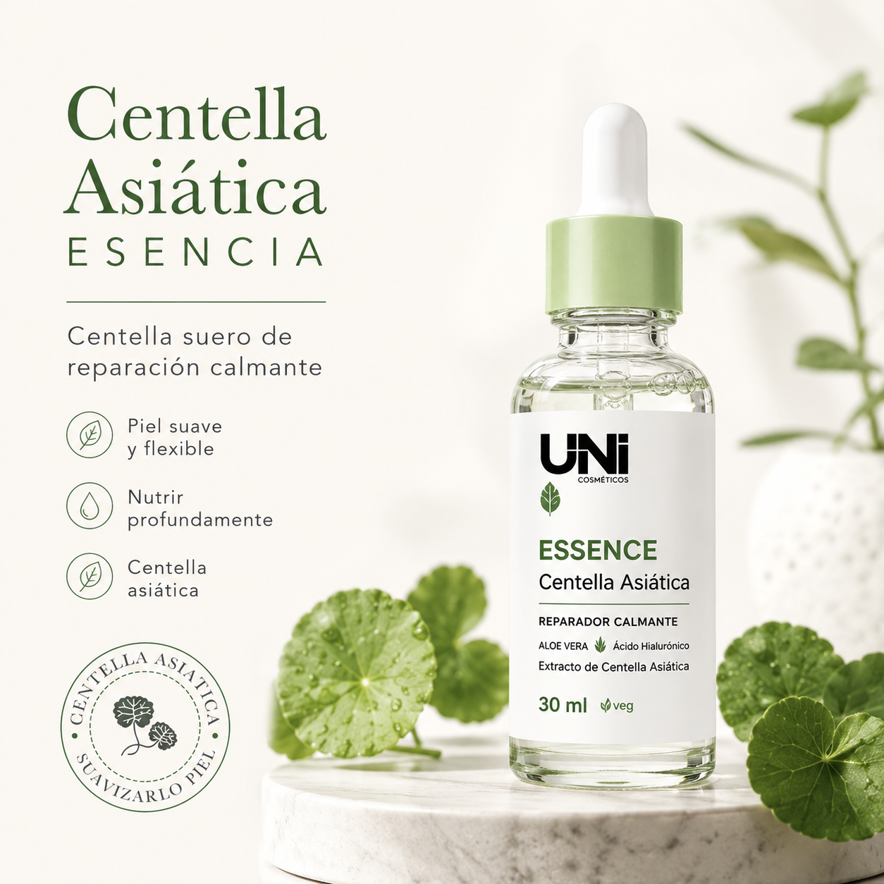 Sérum Facial de Centella Asiática – Repara y fortalece la piel