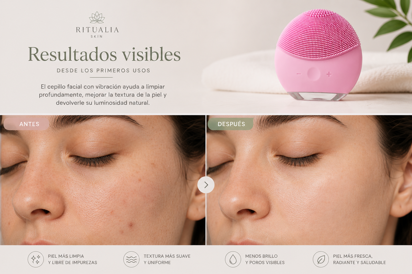 Cepillo Facial con Vibración